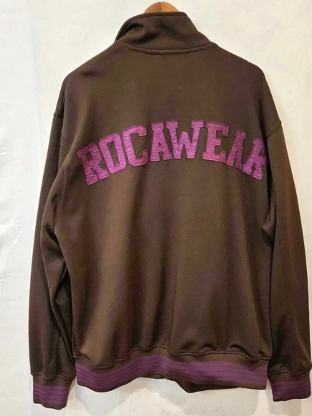 Vintage Y2k Rocawear Embroidered Track Jacket Brown & Purple Size 2X
